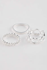 Women 6-Piece Silver Ring