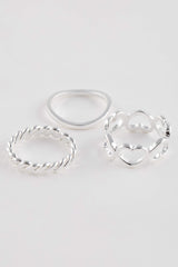 Women 6-Piece Silver Ring