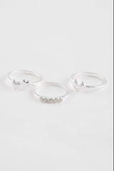 Women 6-Piece Silver Ring