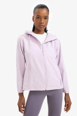 DeFactoFit Water Repellent Regular Fit Hooded Zippered Raincoat