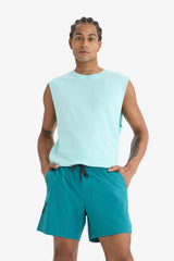 DeFactoFit Printed Flexible Texture Sports Swim Shorts