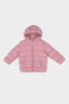 Insulated jacket with hood and zip for girls