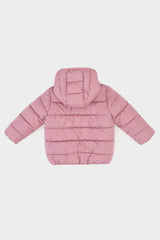 Insulated jacket with hood and zip for girls