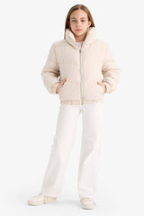 Girl's Plush Lined Zip-Up Jacket