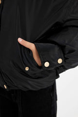 Girls Detachable Hooded Coat with Zipper and Snap Pocket