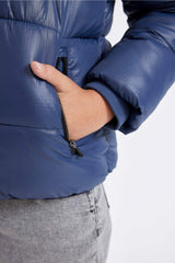 Boys Waterproof Hooded Zippered Pocket Puffer Jacket