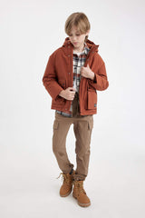 Boys Waterproof Hooded Coat