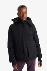 Water-repellent, regular-fit, hooded winter coat with zipper and pockets.
