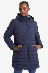 Water Repellent Regular Fit Hooded Puffer Parka Coat