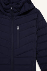 Water Repellent Regular Fit Hooded Puffer Parka Coat