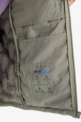 Water-repellent, regular fit, hooded, zip-up, quilted, puffer jacket.