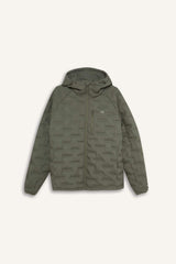 Water-repellent, regular fit, hooded, zip-up, quilted, puffer jacket.