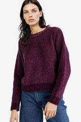 Regular Fit Crew Neck Chenille Sweater