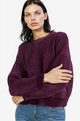 Regular Fit Crew Neck Chenille Sweater