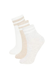 Women Comfortable Elastic 3-Pack Cotton Ankle Socks