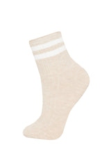 Women Comfortable Elastic 3-Pack Cotton Ankle Socks