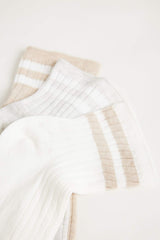 Women Comfortable Elastic 3-Pack Cotton Ankle Socks