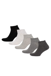 Mens 5-Pack Cotton Ankle Socks
