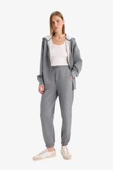 Regular fit joggers with pockets, scuba diving fabric trousers