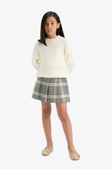 Girl's Standard Fit Crew Neck Knitwear Sweater