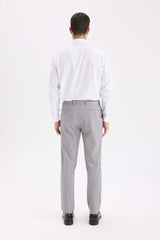 Tailored Fit Straight Leg Stretch Trousers