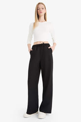 Wide Leg Regular Waist Trousers