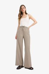 Wide Leg Regular Waist Trousers