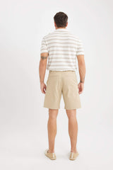 Regular Fit Gabardine Bermuda