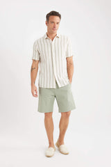 Regular Fit Gabardine Bermuda