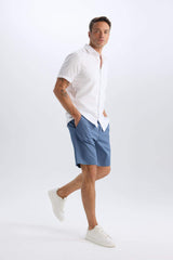 Regular Fit Gabardine Bermuda