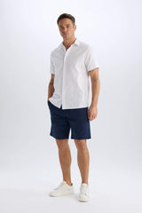 Regular Fit Gabardine Bermuda