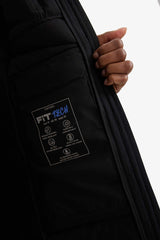 Water-repellent, regular-fit hooded jacket with zip-up pockets.