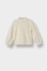 Baby Girl Crew Neck Embroidered Knitwear Sweater