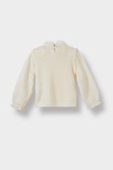 Baby Girl Crew Neck Embroidered Knitwear Sweater