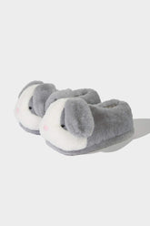 Girls Rabbit Themed Flat Sole Slippers