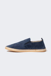 Mens Flat Sole Leather Suede Espadrilles
