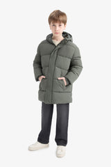 Boys Waterproof Hooded Zippered Parka