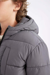 Boys Waterproof Hooded Zippered Pocket Fleece Lined Parka