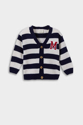Baby Boy Buttoned Striped Knit Cardigan