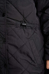 Girls Waterproof Hooded Zippered Snap Pocket Long Coat Parka