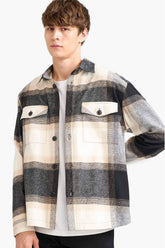 Relax Fit Plaid Lumberjack Long Sleeve Shirt