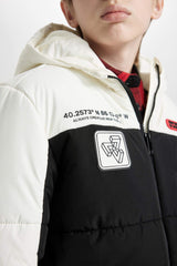 Boys Waterproof Hooded Zippered Pocket Fleece Lined Coat