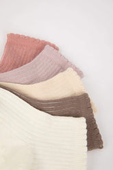 Baby Girl Seamless 5-Pack Cotton Long Socks