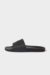 Man Flat Sole Faux Leather Slippers