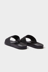 Man Flat Sole Faux Leather Slippers