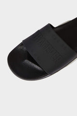 Man Flat Sole Faux Leather Slippers