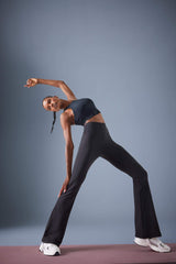 DeFactoFit Flare Fit Waist-hugging, Non-revealing, High Waist, Flare Leg, Standard Length Sportsman's Tracksuit Bottoms