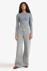 Fitted Crew Neck Long Sleeve T-Shirt