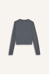 Fitted Crew Neck Long Sleeve T-Shirt