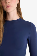 Fitted Crew Neck Long Sleeve T-Shirt